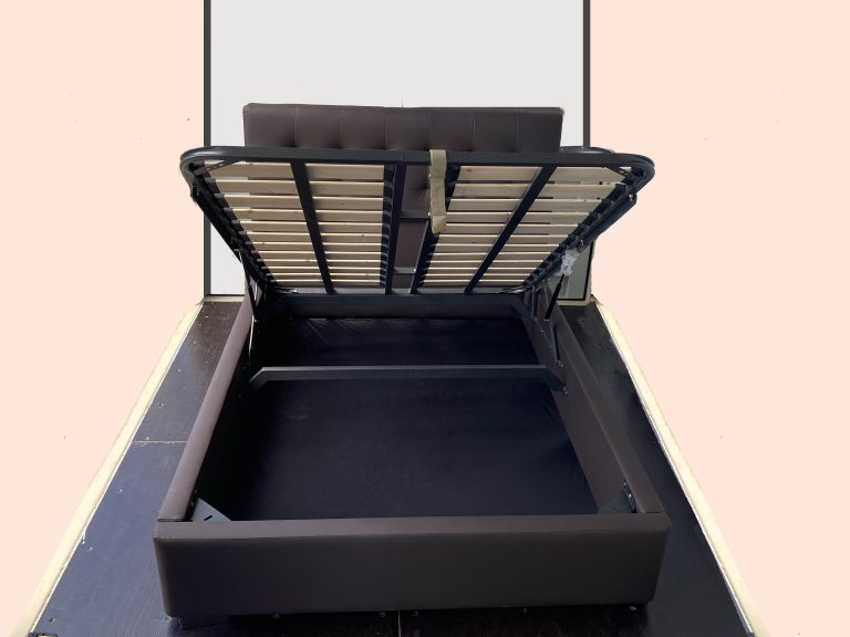 Brown Queen Bed – Pure Leather